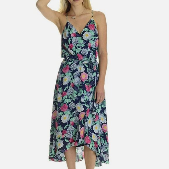 Joie Silk Ruzena Floral Print Wrap Dress | XS | Spaghetti Strap, 100% Silk Lined - Picture 1 of 9